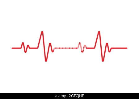 Heartbeat pulse line vector health medical concept for graphic design, logo, website, social media, mobile app, UI illustration Stock Vector