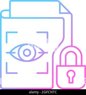 Simple line drawing illustration of biometric security, fingerprint ...