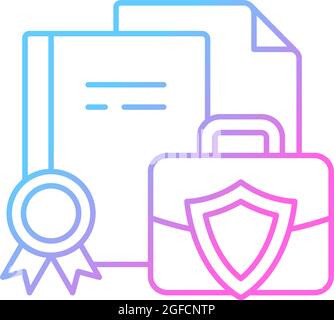 Business information gradient linear vector icon Stock Vector