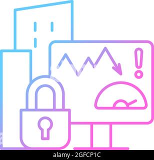 Company risk scoring privacy gradient linear vector icon Stock Vector