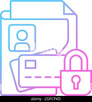 Nonpublic personal information gradient linear vector icon Stock Vector