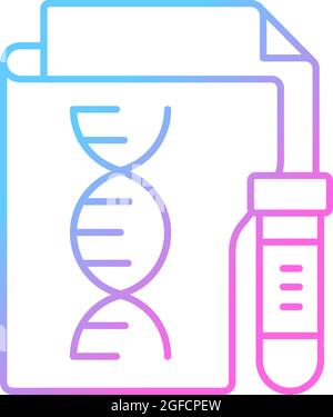 Genetic information privacy gradient linear vector icon Stock Vector