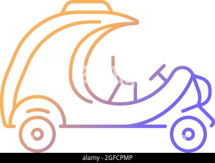 Coco taxi gradient linear vector icon Stock Vector
