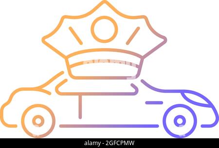 Chauffeur hire gradient linear vector icon Stock Vector