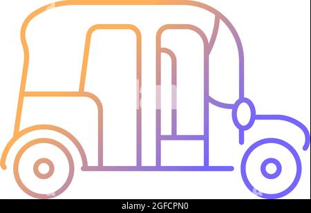 Auto rickshaw gradient linear vector icon Stock Vector