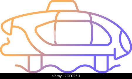 Electric water taxi gradient linear vector icon Stock Vector