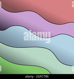 Abstract illustration of summer paper wave background, good for presentation background, banner, poster Stock Vector