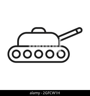 Tank war army icon vector military concept for graphic design, logo, website, social media, mobile app, UI illustration Stock Vector