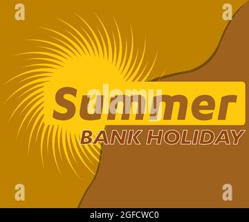 summer Bank Holiday vector illustration background, for social media banner, poster, advertisement Stock Vector