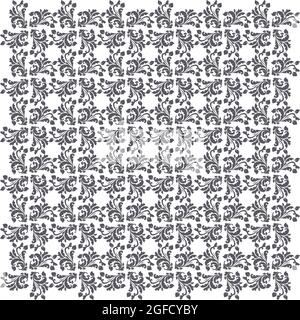 Vector illustration of seamless damask pattern, great for fabric design material, wallpaper Stock Vector