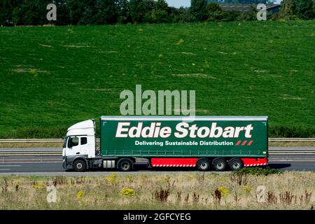 Eddie Stobart lorry on the M40 motorway, Warwickshire, England, UK Stock Photo