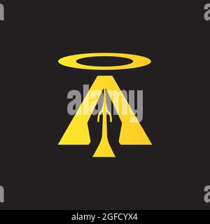 raising hand for prayer logo icon design vector illustrations graphic Stock Vector
