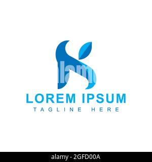 great simply connected KS logo K S initial Letter design vector graphic concept illustrations Stock Vector