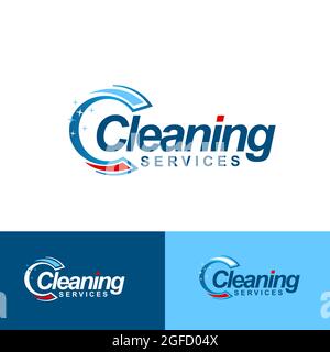 Clean house icon template isolated Cleaning Service Logo design vector illustrations Stock Vector