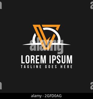 new vlog logos a modern vector logotype initial letter V logo Stock Vector