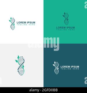medical symbol helix dna tree logo design vector icon simple sign nature DNA strand icon Stock Vector