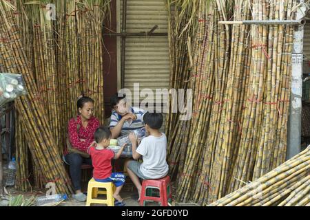 Lunch time in Phnom Penh Stock Photo