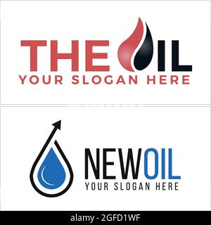Oil industry vector logo design Stock Vector