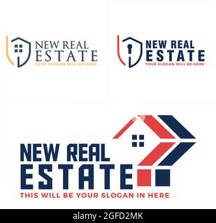 Real estate mortgage building business logo design Stock Vector