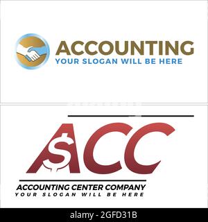 Business accounting financial logo design Stock Vector