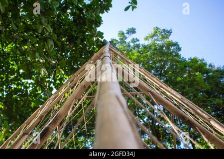 A-shaped bamboo frame