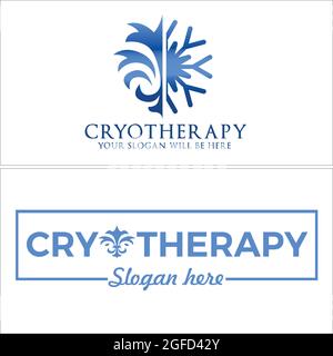 Cryotherapy health clinic design logo Stock Vector