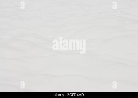 White snow surface, natural snow background for record or banner. Stock Photo