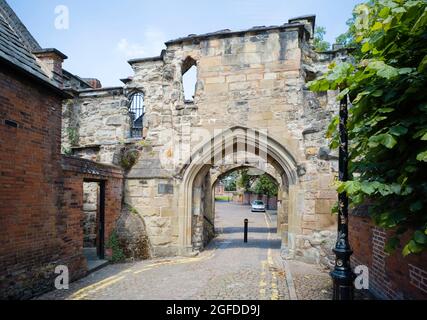 Turret Gateway, Castle Yard, part of Leicester Castle walls Stock Photo