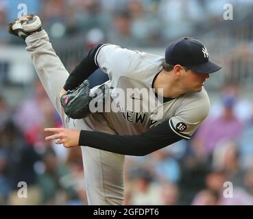 New York Yankees pitcher Jordan Montgomery (47) during game played against  the Cleveland Indians at Yankee Stadium in the Bronx, New York on August  30, 2017. Indians defeated Yankees 9-4 in 2nd