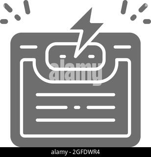 Bathroom weight scale, maximum value grey icon. Stock Vector
