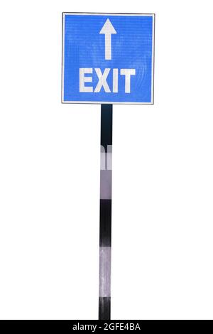 exit sign, exit sign board isolated on white background Stock Photo