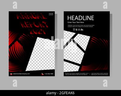 Annual report book cover templates. Geometry brochure, A4 size flyer template. Abstract vector design. Leaflet layout presentation in A4 size. Stock Vector