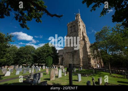 Elstow, Bedford, Bedfordshire, UK, July 2021, View of Elstow Abbey Stock Photo