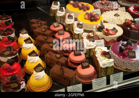 Beautiful French Cakes, Paris, France Stock Photo