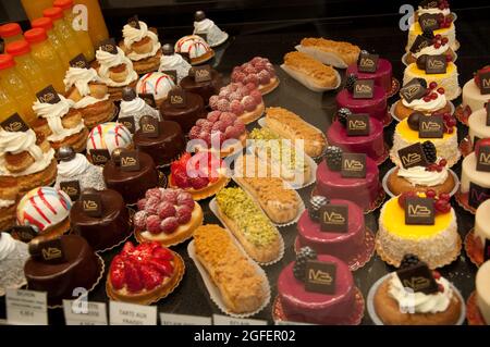 Beautiful French Cakes, Paris, France Stock Photo