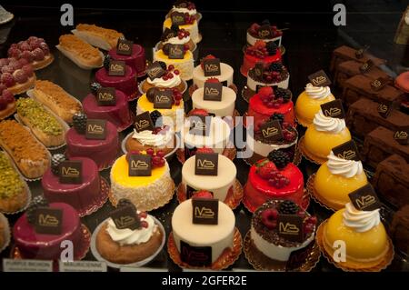 Beautiful French Cakes, Paris, France Stock Photo