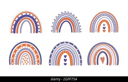 Halloween Autumn Rainbows. Design for holidays Halloween and Thanksgiving Day Stock Vector