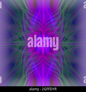 Fractal digital painting. Colorful, bright, multicolor pattern, ornament, kaleidoscope. Stock Photo