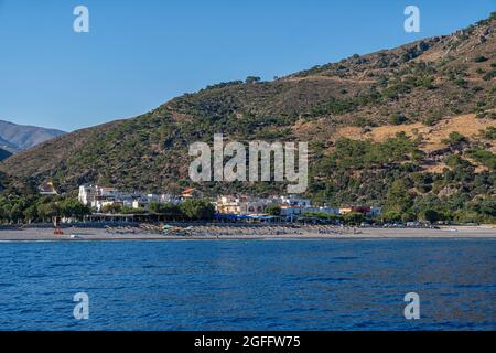 View of Sougia on the Greek island of Crete Stock Photo