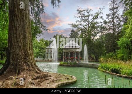 beautiful monument in the park of Aranjuez, concept of tranquility, balance Stock Photo