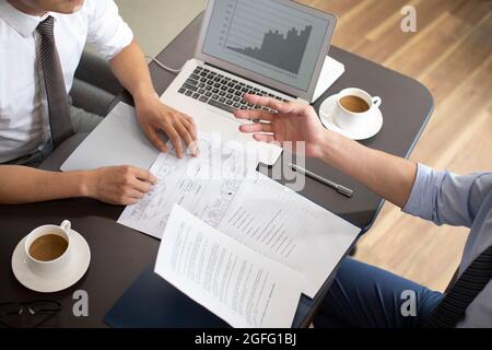 Confident businessmen having a meeting Stock Photo