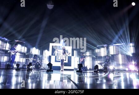 Previously unissued photo dated 04/08/21 of Enny performing at the recording of AIM Independent Music Awards at Neg Earth in London. Issue date: Wednesday August 25, 2021. Stock Photo