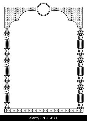 Decorative frames. Retro ornamental frame, vintage rectangle ornaments and ornate border. Decorative wedding frames, antique museum picture borders Is Stock Photo