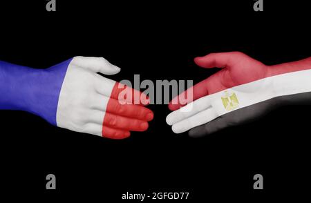 Country handshaking concept Stock Photo