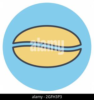 Icon Vector of Coffee Grain - Color Mate Style - Simple illustration, Editable stroke, Design template vector, Good for prints, posters, advertisement Stock Vector