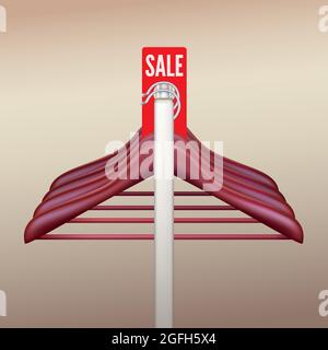 Clothes hangers with a sign Sale Stock Vector