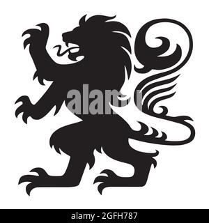 Heraldry Lion Classic Logo Mascot Vector Stock Vector