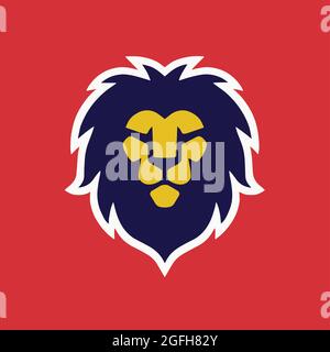 Lion Simple Logo Design Stock Vector