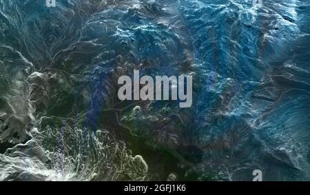 Abstract grunge-style background in blue and green tones Stock Photo
