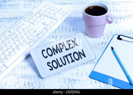 Conceptual display Complex Solution. Business overview significant ideas that are completely or partly repressed Wireless Communications Voice And Stock Photo